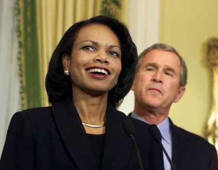 Condoleezza Rice and George W.